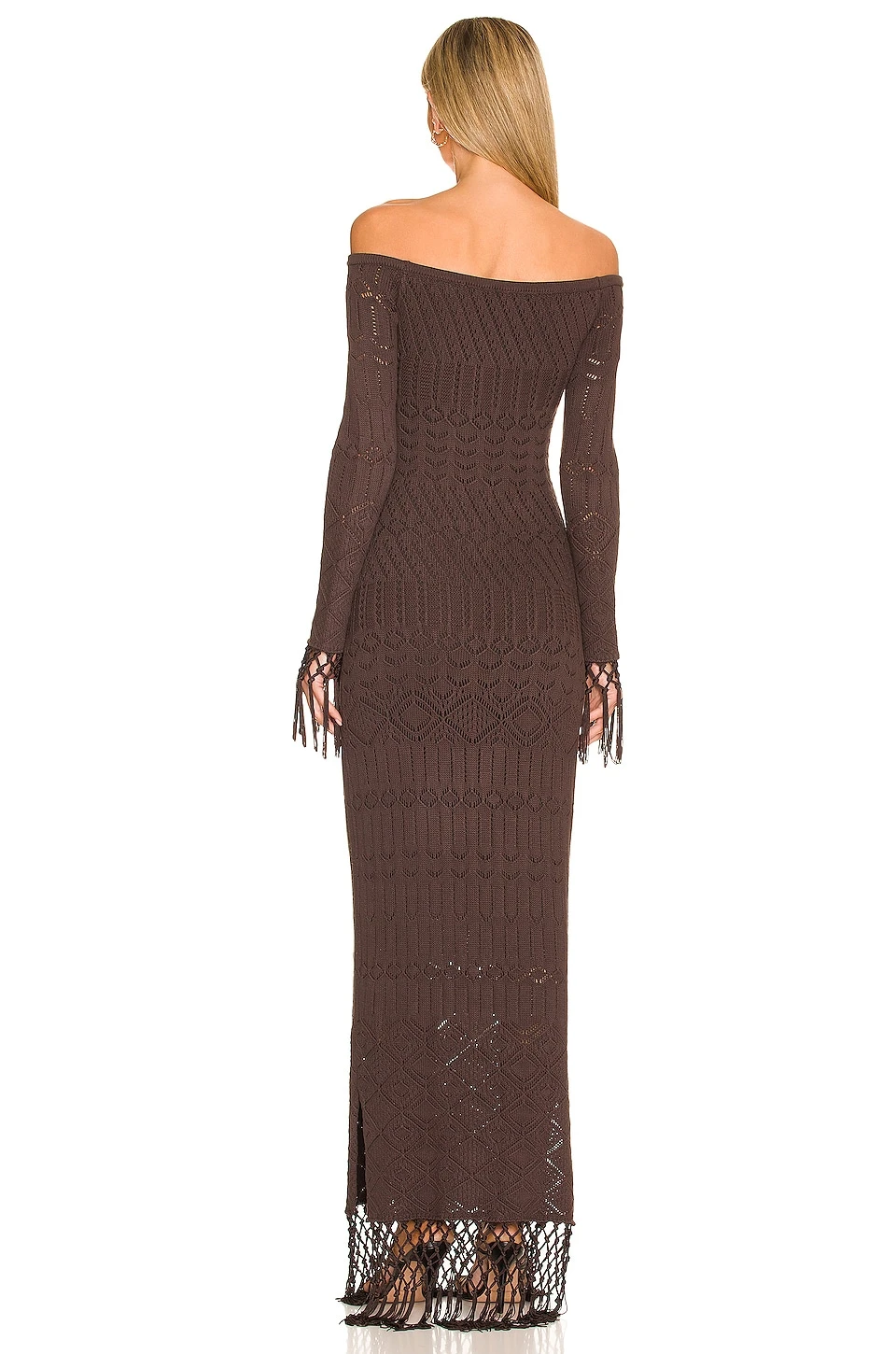 X REVOLVE Rose Dress Chocolate - Image 3