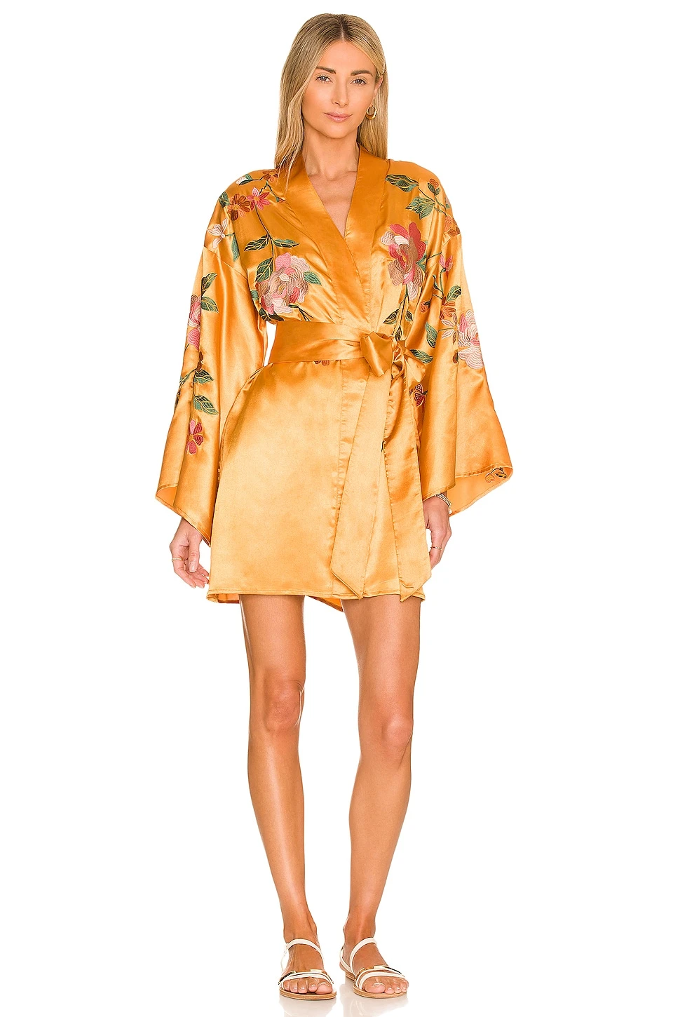 X REVOLVE Mika Kimono Mini Dress Navy - Image 4