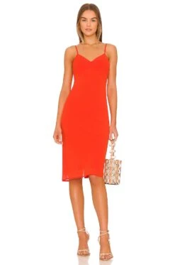 X REVOLVE Gemma Dress Orange Red