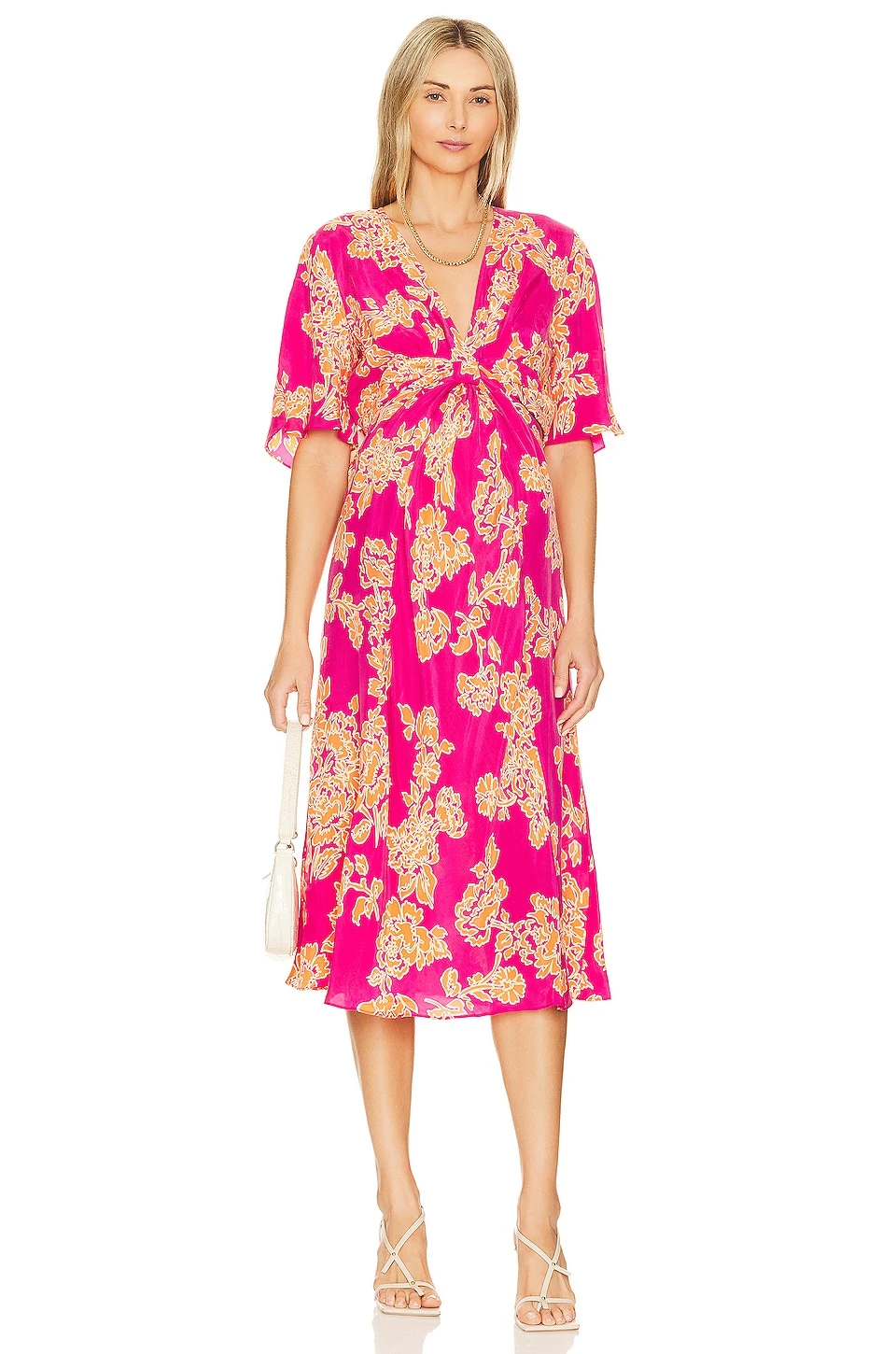 X REVOLVE The Thea Maternity Dress Fuchsia Floral