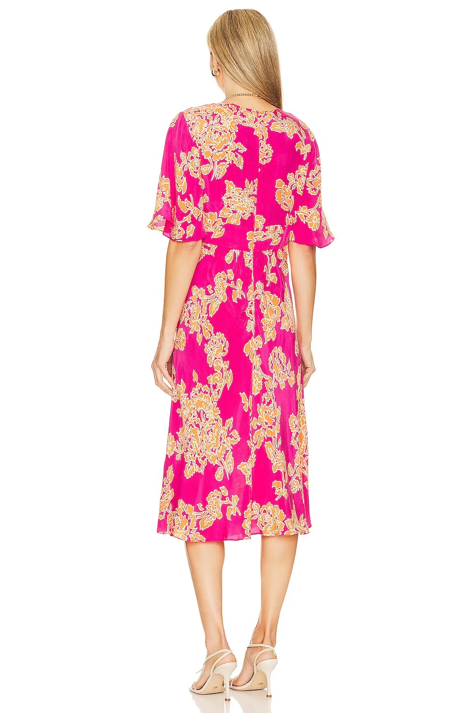 X REVOLVE The Thea Maternity Dress Fuchsia Floral - Image 3