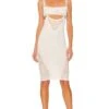 Nadene Layer Midi Dress Ivory