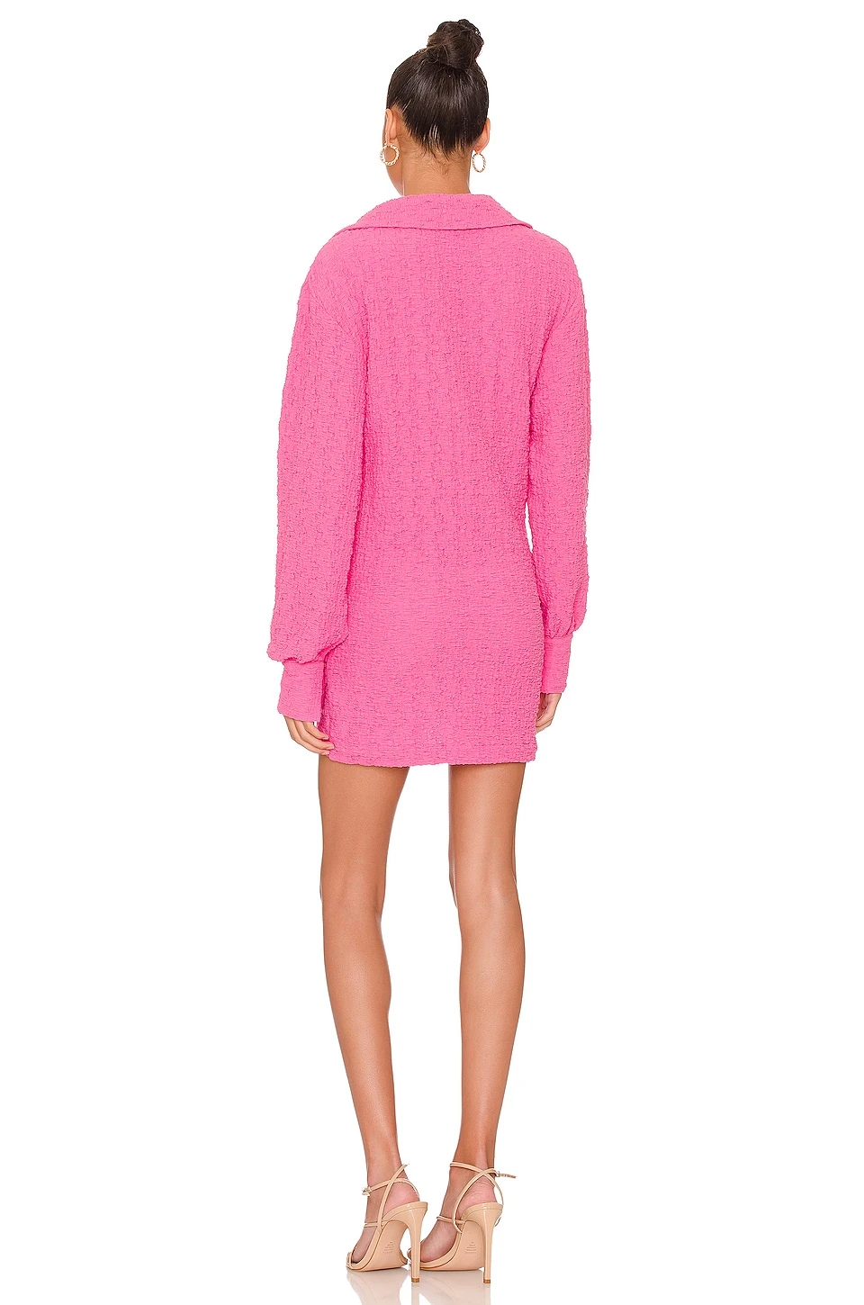 Dede Mini Dress In Pink Hot Pink - Image 3