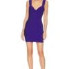 HERVE LEGER Icon Strappy Sweetheart Mini Dress Iris