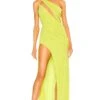 X REVOLVE A Cut Above Gown Green Chartreuse