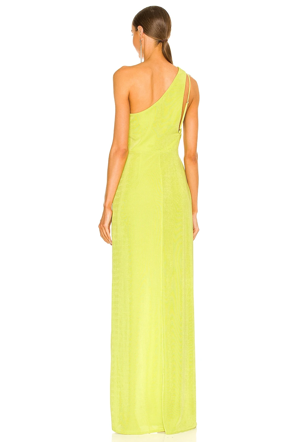 X REVOLVE A Cut Above Gown Green Chartreuse - Image 3