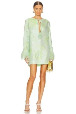 The Flamingo Kaftan Mini Pistachio