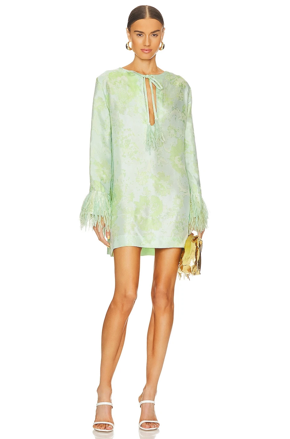 The Flamingo Kaftan Mini Pistachio