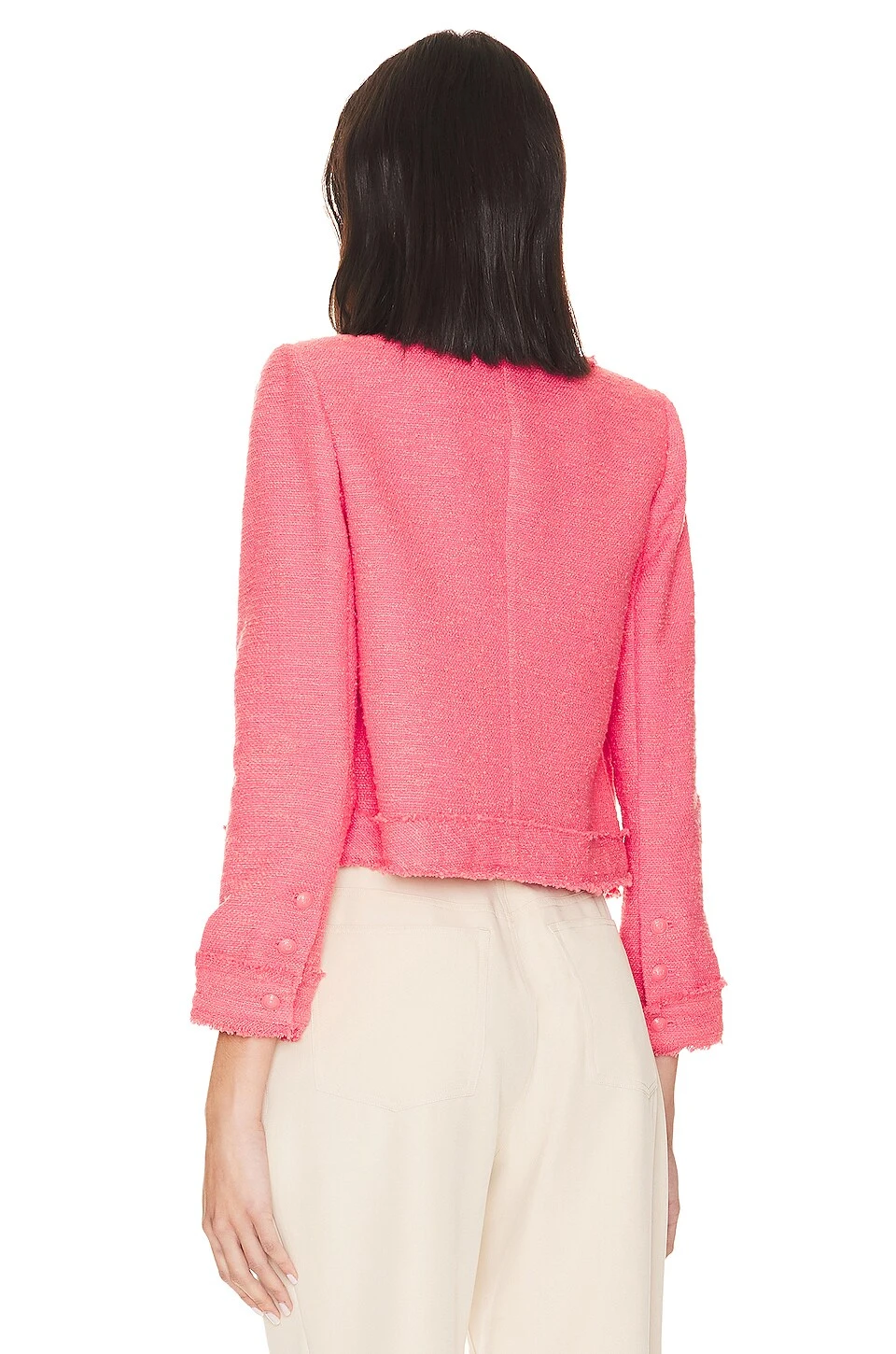 Keaton Jacket With Fringe Coral Rose - Image 3