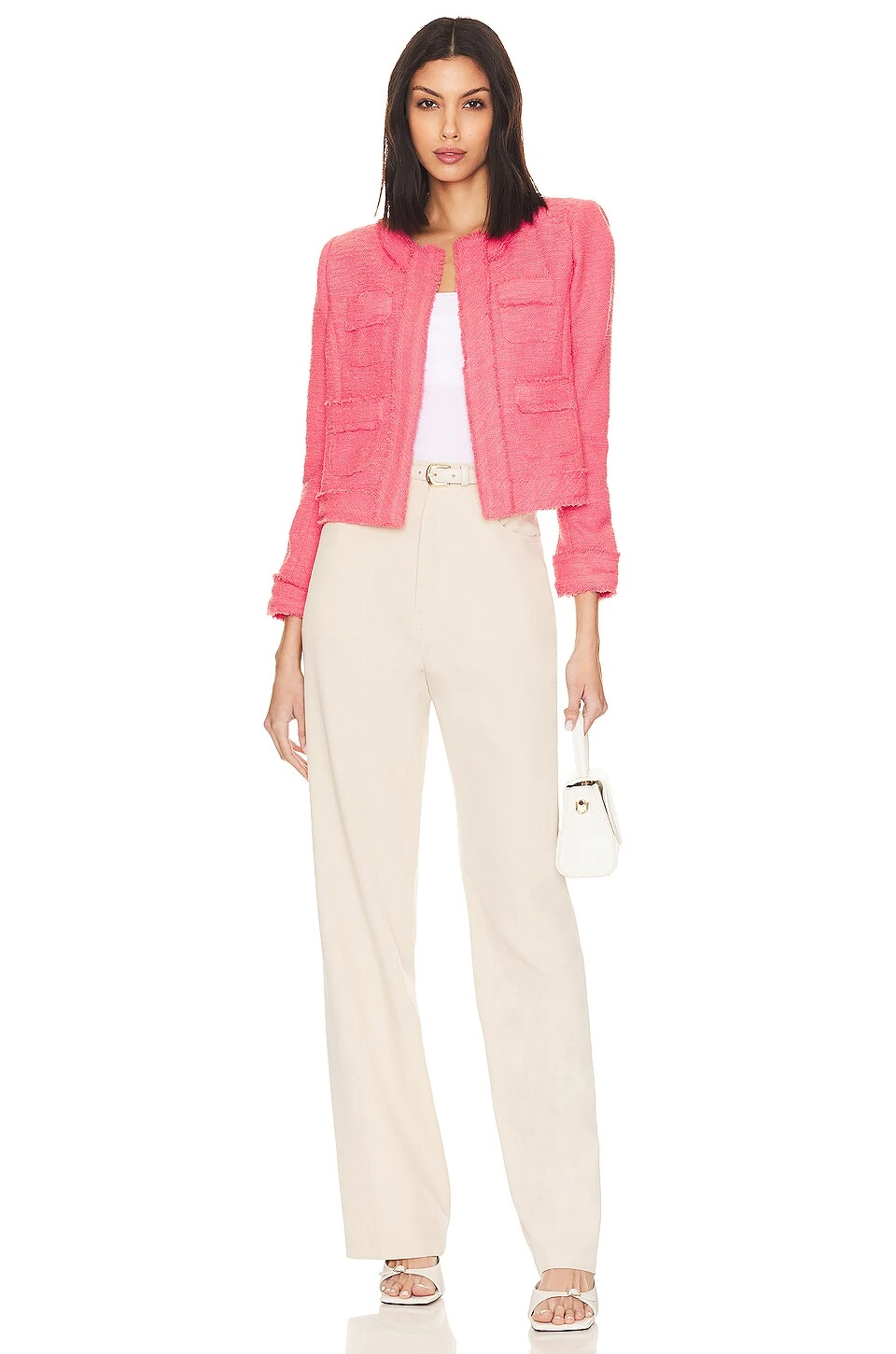 Keaton Jacket With Fringe Coral Rose - Image 4