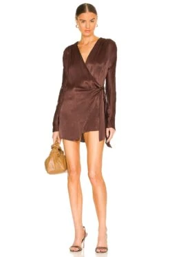 Vittoria Mini Dress Chocolate Brown