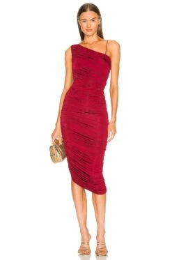 Adele Midi Dress Burgundy