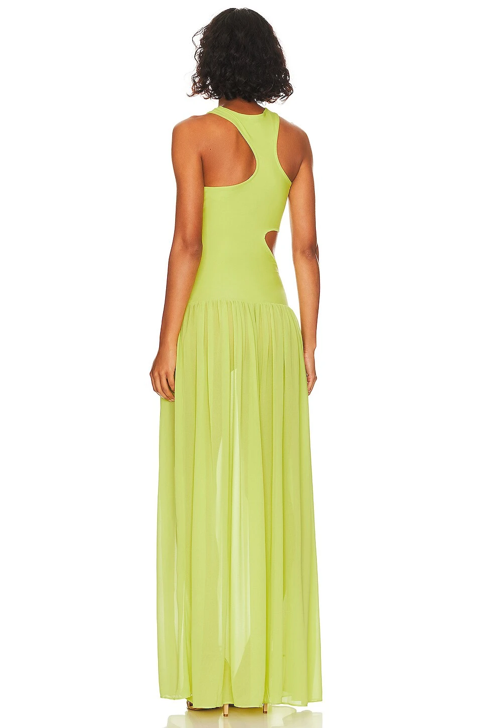 Cachet Maxi Dress Chartreuse - Image 3