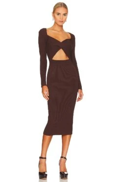 Avril Dress Cinnamon Brown