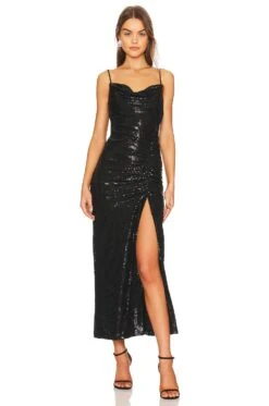 Charlotte Midi Dress Black