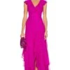 LoveShackFancy Tini Gown Flirty Fuschia