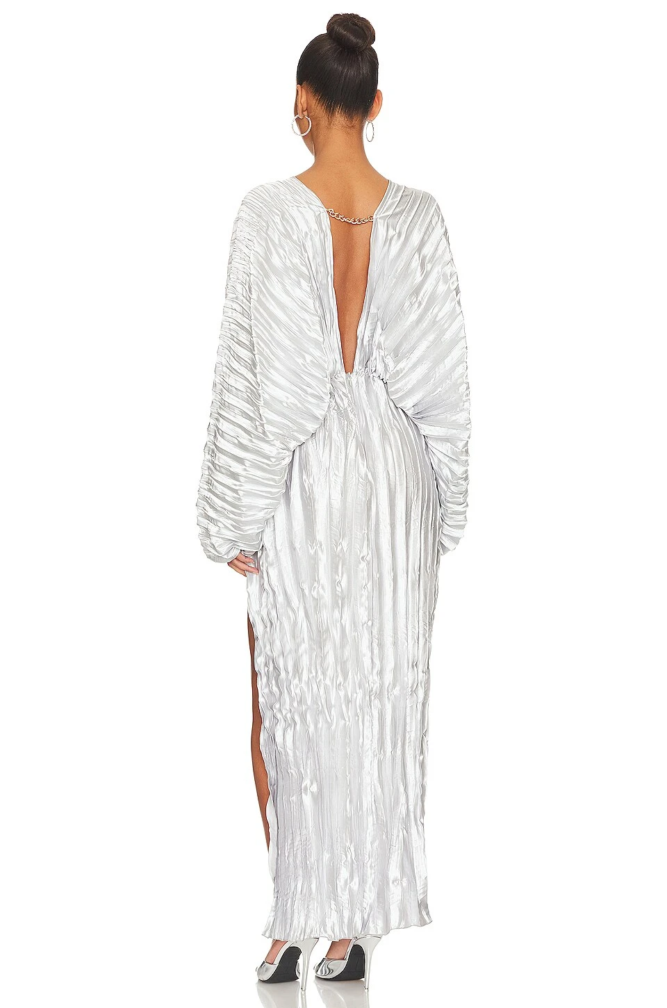 De Luxe Chain Back Gown Metallic - Image 4