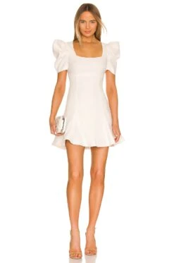 LIKELY Scooped Alia Dress White