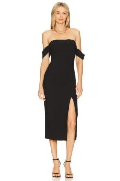 LIKELY Midi Paz Dress Black