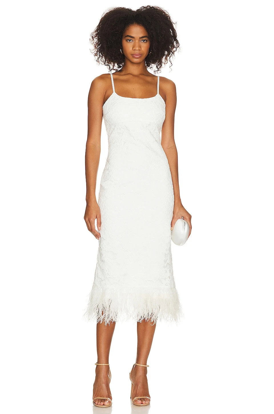 LIKELY Midi Mari Dress White