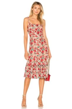 VESTIDO MIDI UNDER THE STARS Dark Nude