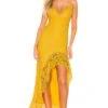 Shandi Gown Mustard Yellow