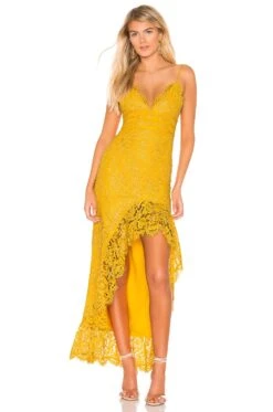 Shandi Gown Mustard Yellow