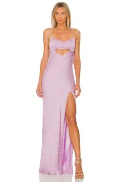 VESTIDO LARGO EVELYN Lilac Purple