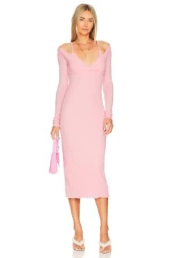 Garcelle Midi Dress Peony Pink