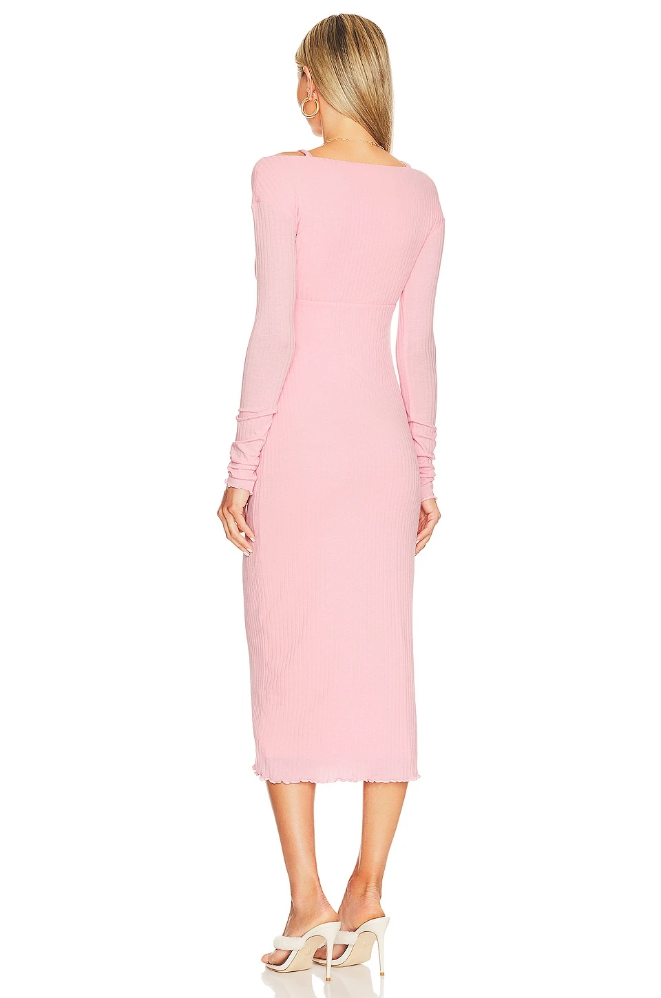 Garcelle Midi Dress Peony Pink - Image 3