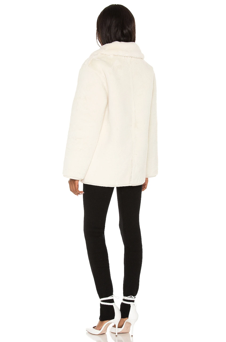 Natalia Faux Fur Jacket Ivory - Image 5