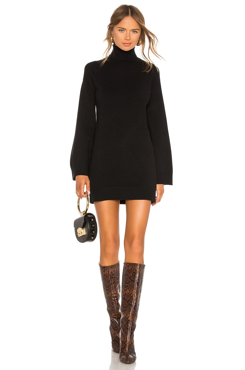 Fallon Sweater Dress Black