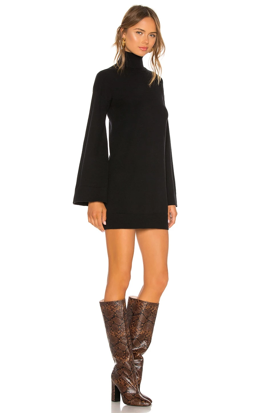 Fallon Sweater Dress Black - Image 2