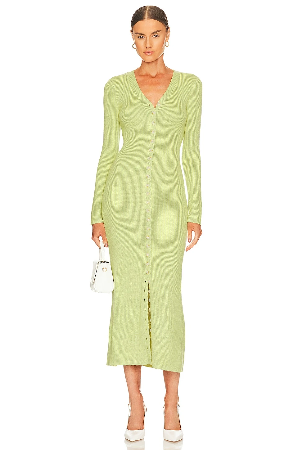 Kavala Sweater Dress Lime Green - Image 6
