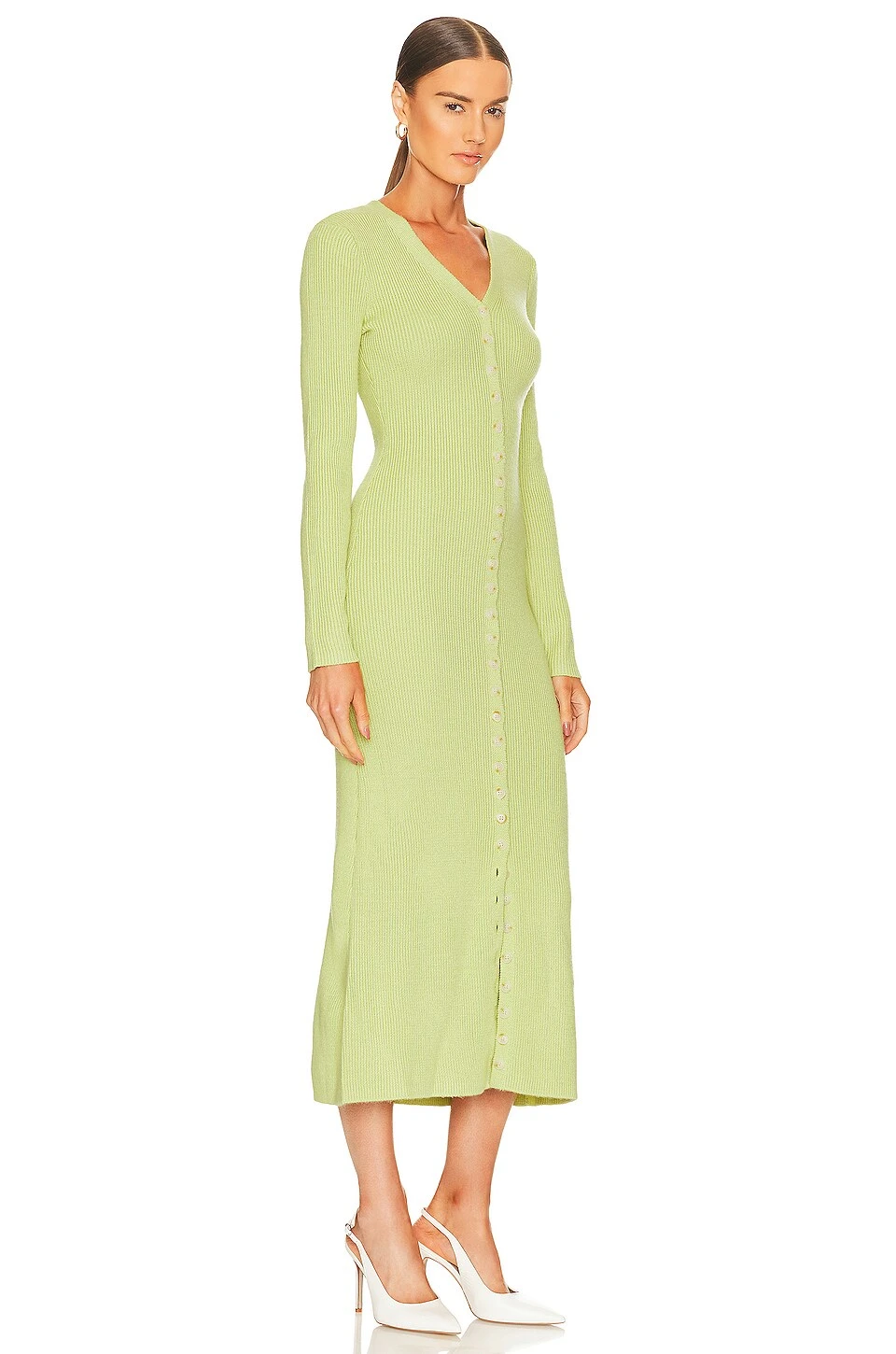 Kavala Sweater Dress Lime Green - Image 2