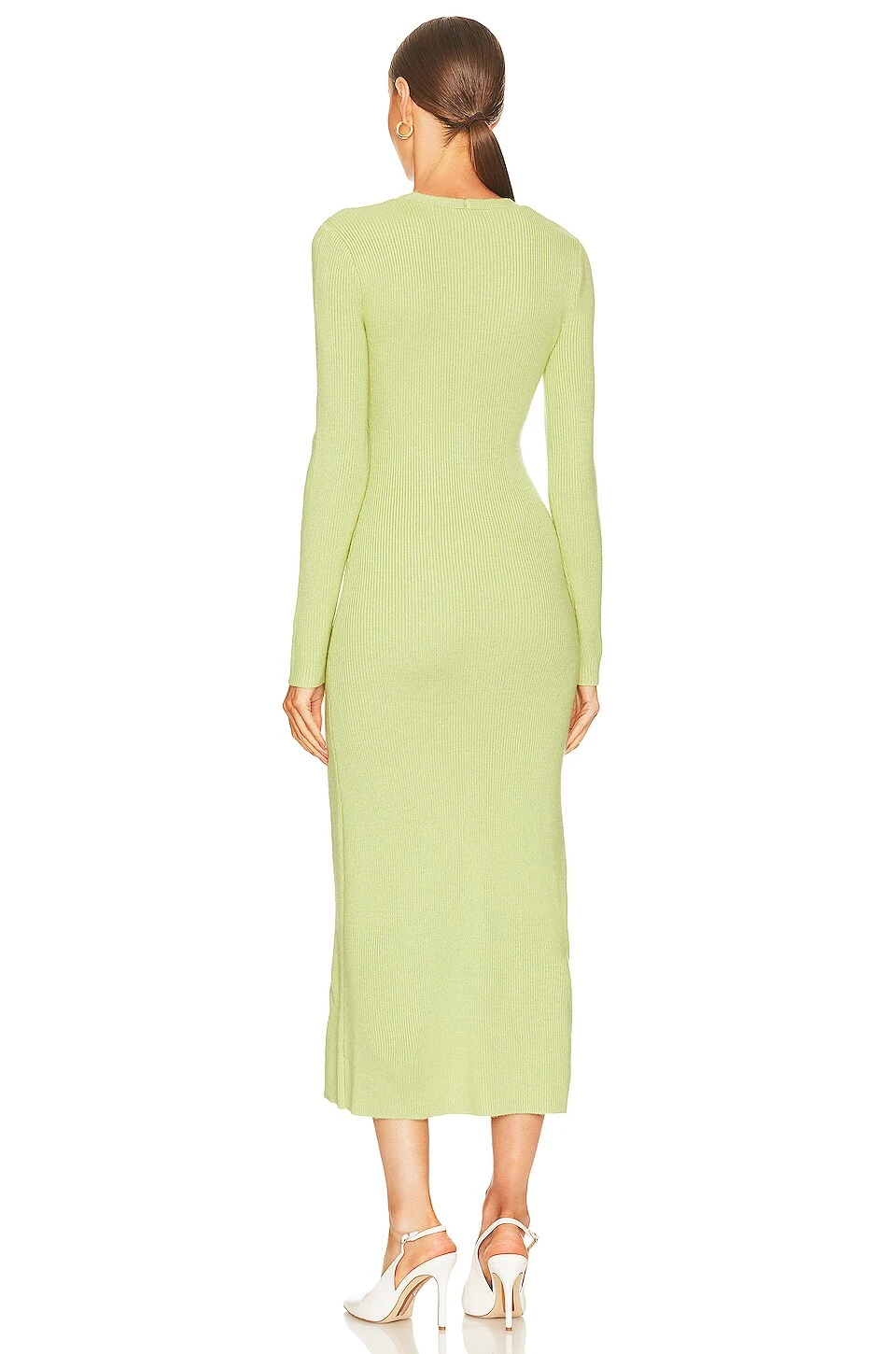 Kavala Sweater Dress Lime Green - Image 3