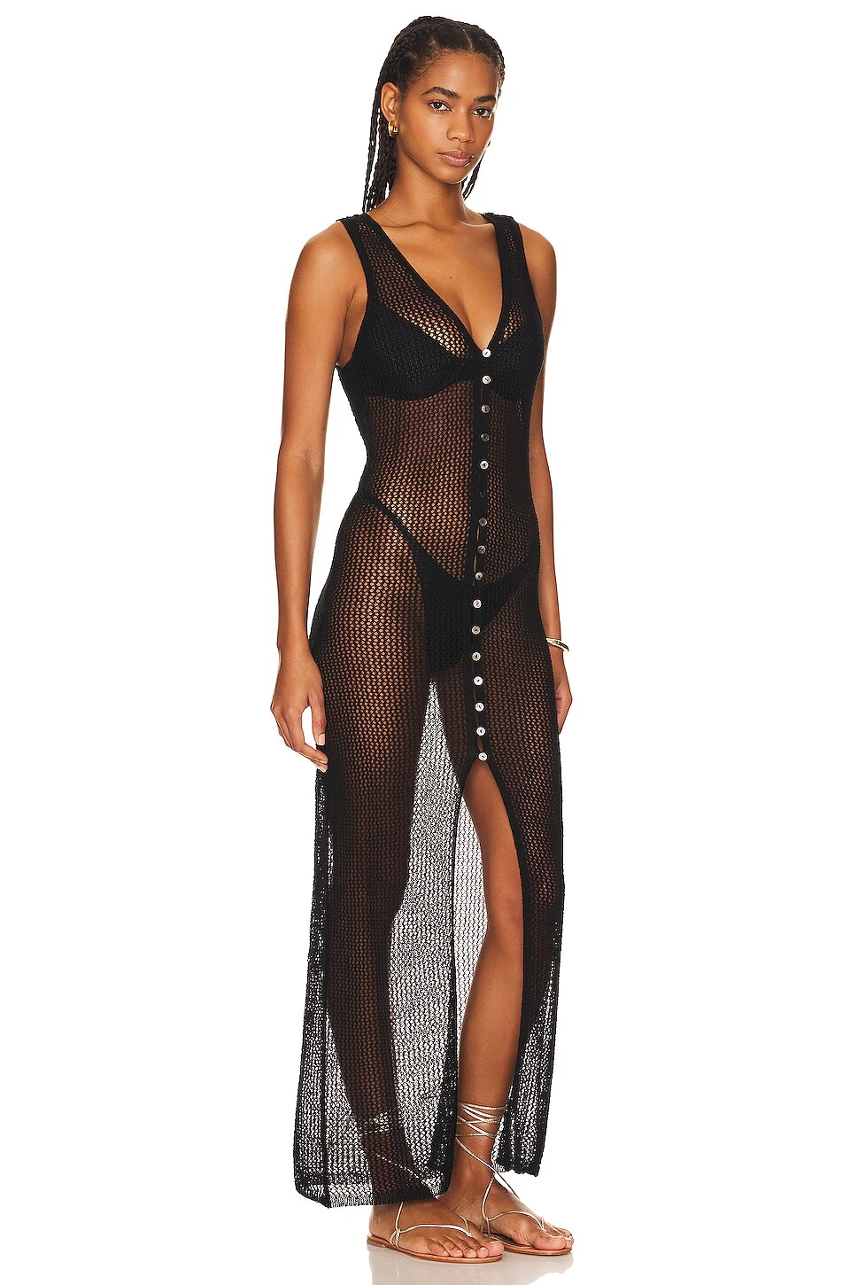 Adrift Midi Dress Black - Image 2