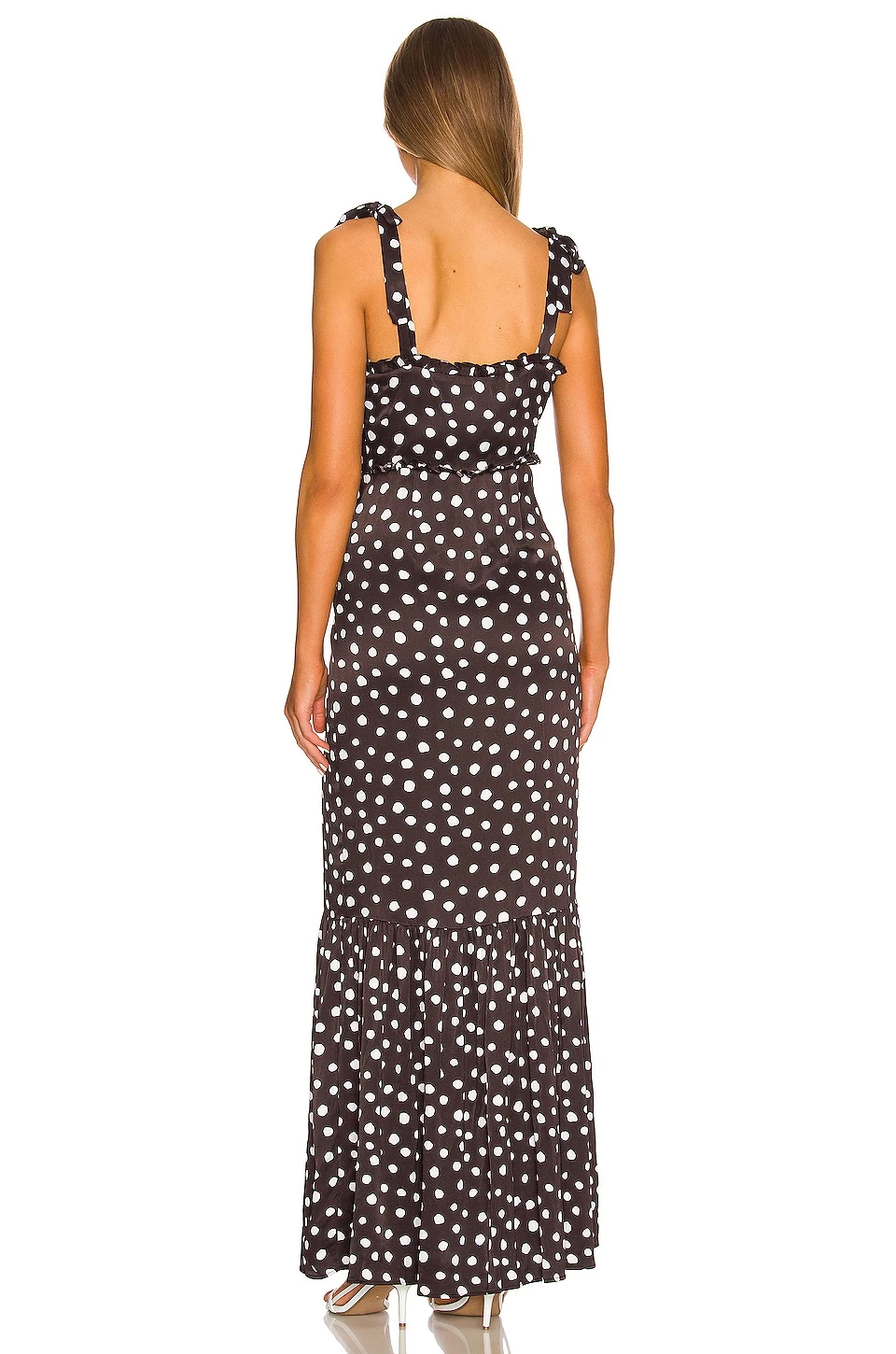 Fiammetta Maxi Dress Black & White Dot - Image 3