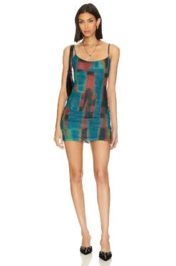 Anya Dress Rust Print