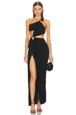 X REVOLVE Clementine Gown Black