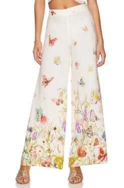 Wide Leg Butterfly Pants Snow White