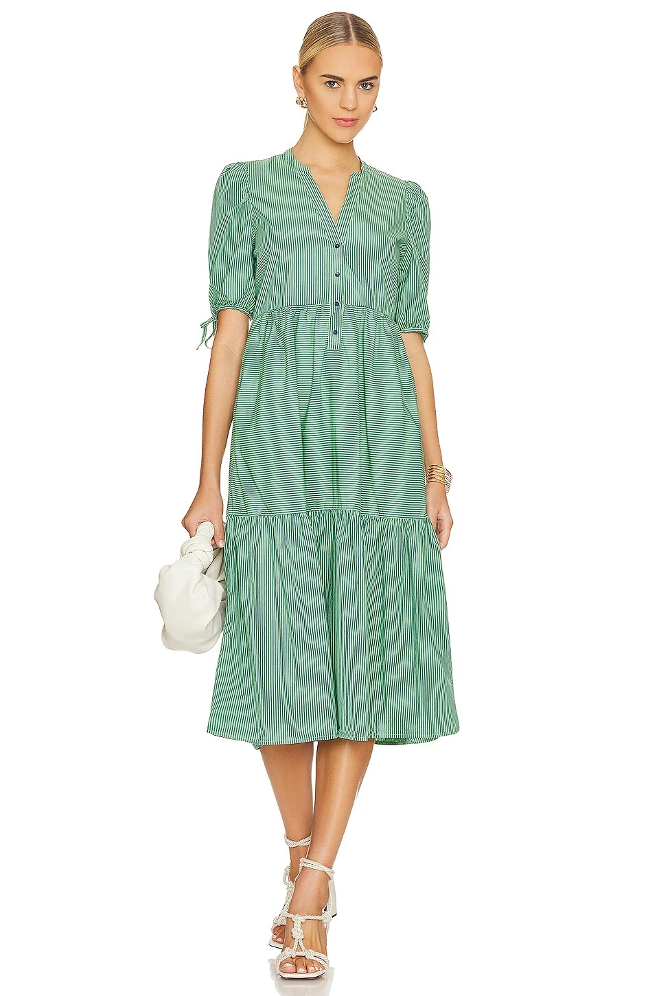 Dustin Romantic Midi Dress Havana