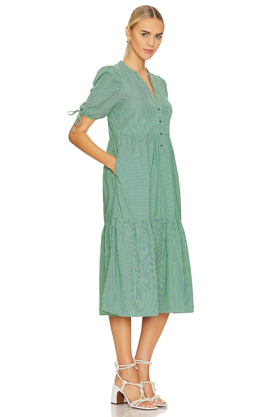 Dustin Romantic Midi Dress Havana - Image 2