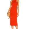 Hollie Midi Dress Red Orange