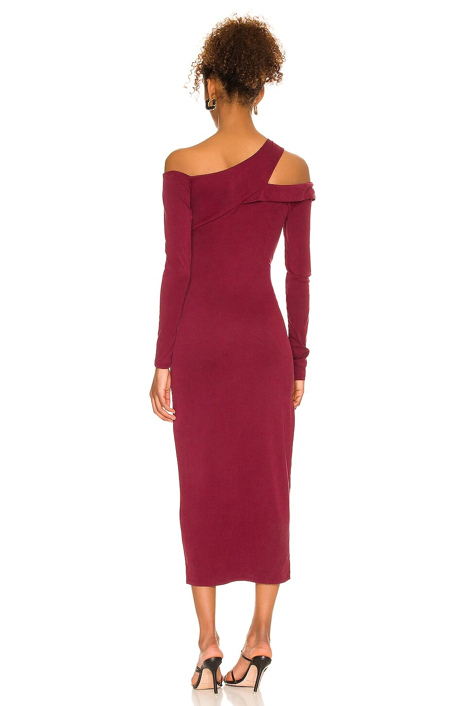 Sammy Midi Dress Burgundy - Image 3