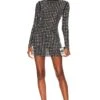 Zenni Mini Dress Black & Silver