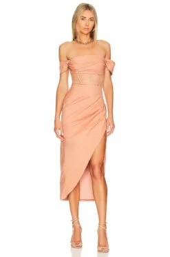 Rosana Midi Dress Copper
