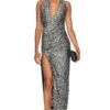 Etha Midi Dress Gunmetal Silver