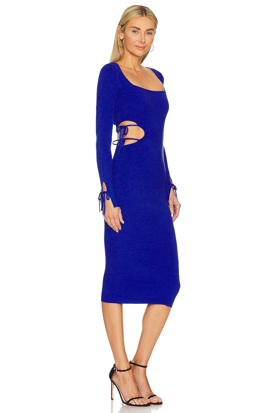 Salina Midi Knit Dress Cobalt Blue - Image 2