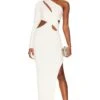 Audrina Cut Out Maxi Dress Ivory